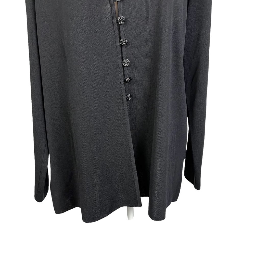 Exclusively Misook Black Button Down Cardigan - image 3